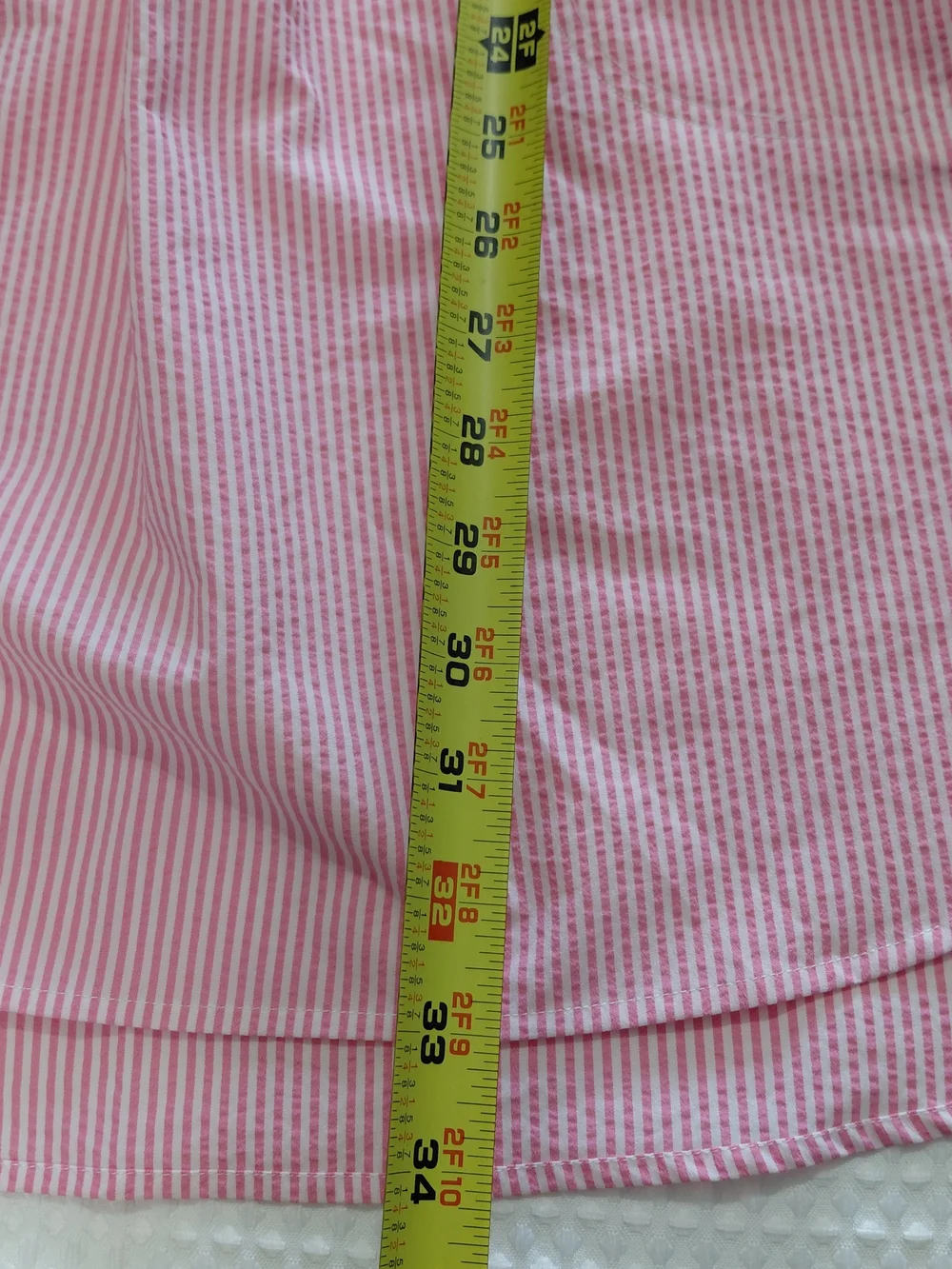 Vineyard Vines Dress Performance Seersucker Vented Pink White Striped Size 2 - Picture 9 of 11